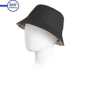 BURBERRY Black Made In Italy Reversible Bucket Hat